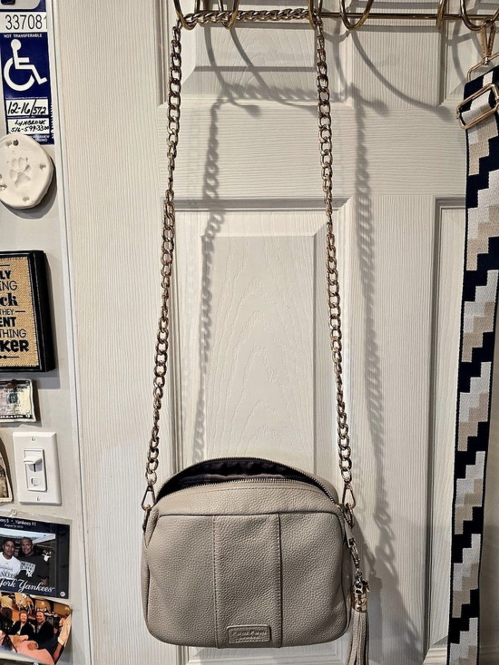Pom London The Original Bag Beige Crossbody Bag